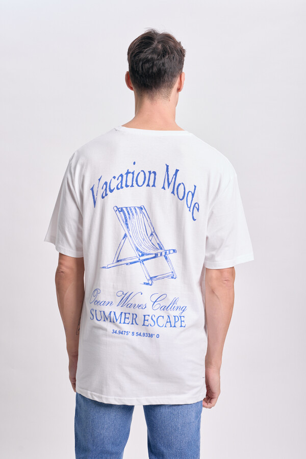 Remera oversize Vacation Blanco