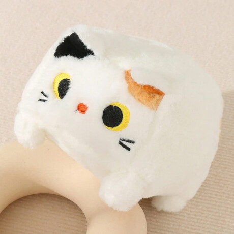 Peluche De Gatito Cuadrado Blanco