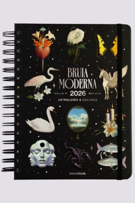 AGENDA MONOBLOCK BRUJA MODERNA A5 2DXH - ANILLADA 2026 - NOCHE AGENDA MONOBLOCK BRUJA MODERNA A5 2DXH - ANILLADA 2026 - NOCHE