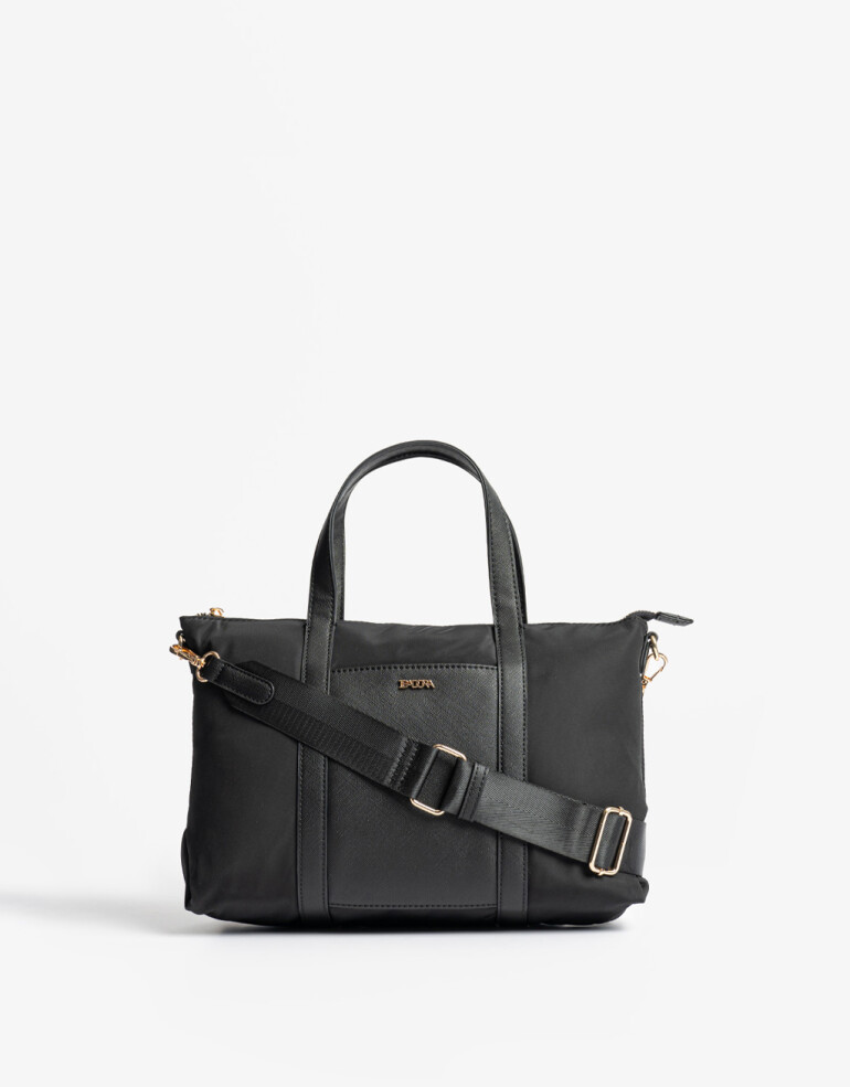 City Back to Office Cartera City Doble Asa - Negro