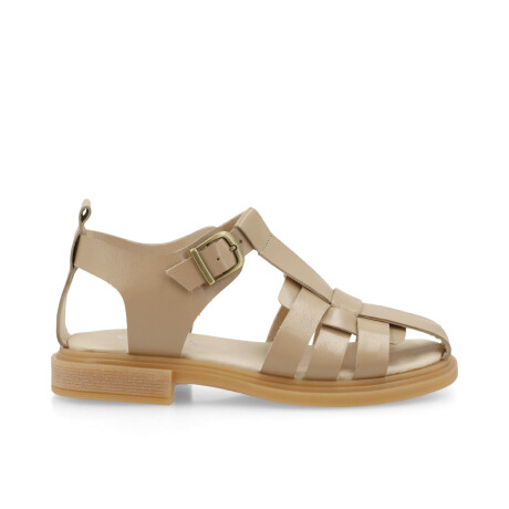 SANDALIAS CUERO NEREA BEIGE
