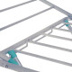 Tendedero de piso con extensiones en aluminio GRIS