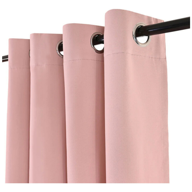 Cortinas Blackout 2 Paños 220cm X 140cm Satinado Calidad Rosa