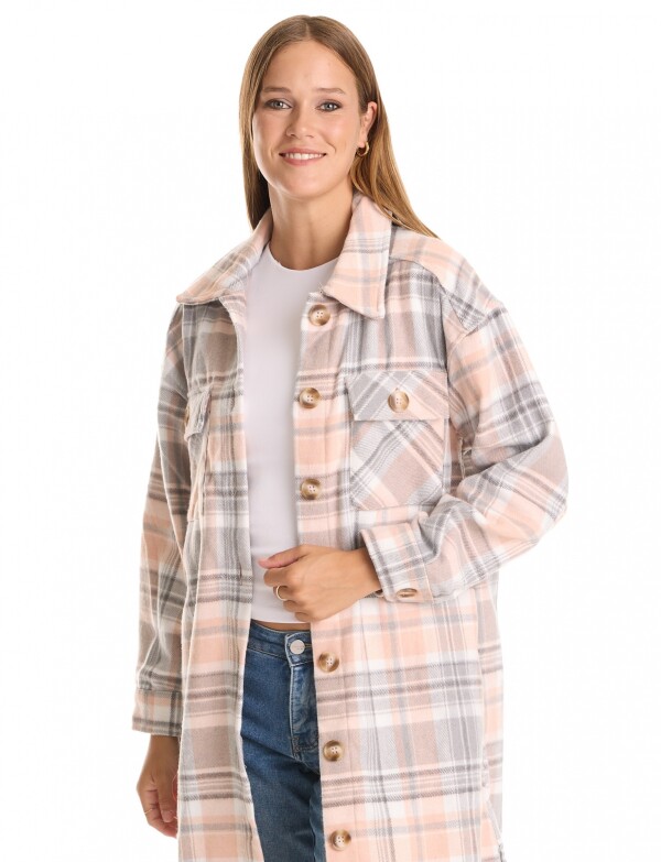 Sobrecamisa Larga Cuadros MULTI/GRIS