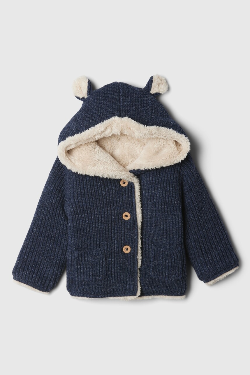 Canguro Con Corderito Con Botones Bebé Blue Heather