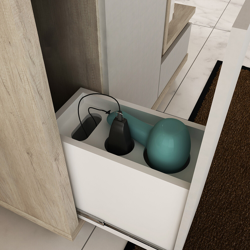 MUEBLE DE BAÑO MALBEC 100 CM COLOR BARRIQUE/ARGENTO Mueble De Baño Malbec 100 Cm Color Barrique/argento