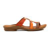 Country Sandalia Casual Cuero 3 Tiras Combinadas S/baja Telha-mix