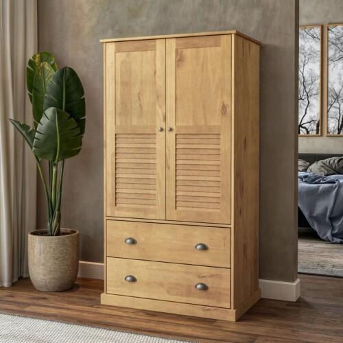 Ropero 2 Puertas - 2 Cajones - Línea Valenciana - Natural Ropero 2 Puertas - 2 Cajones - Línea Valenciana - Natural