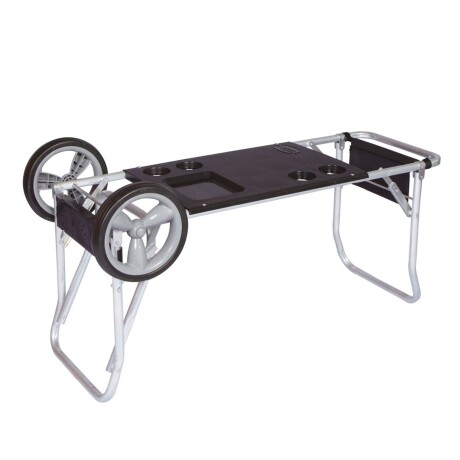 Carrito de Playa en Aluminio MOR con Extensión para conservadora Negro Carrito de Playa en Aluminio MOR con Extensión para conservadora Negro