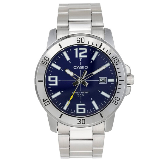 Reloj CASIO MTPVD01D-2BVUDF en Cuero Azul Esfera 45mm 0