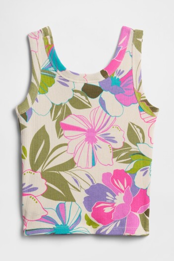 Musculosa Rib Niña Sp Floral Logo