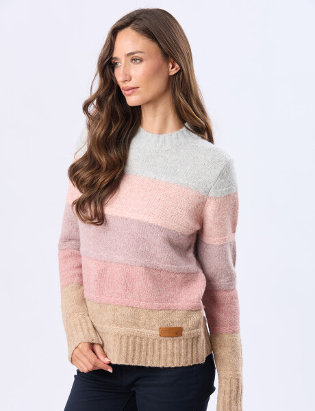 BUZO RAYADO Rosa