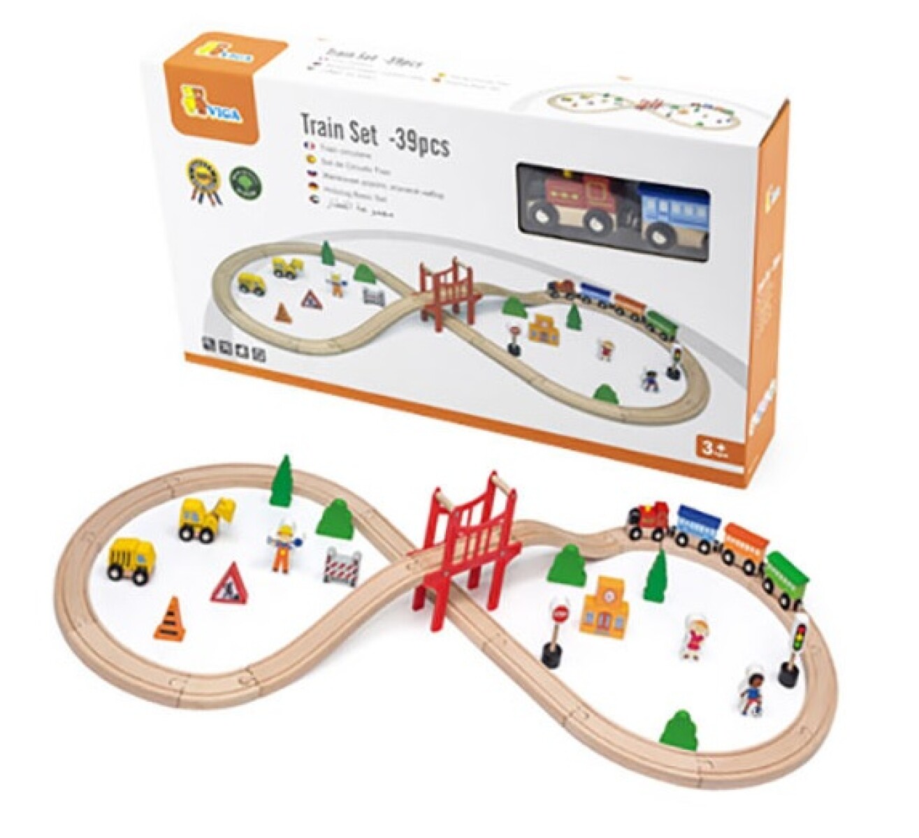 VIGA - TRAIN SET 39 PCS 