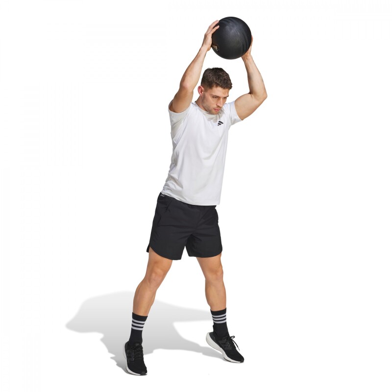Remera Essentials Stretch de Hombre Blanco