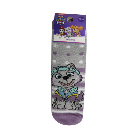 Medias Infantiles Paw Patrol Oficial Talle 19/30 PAW PATROL EVEREST GRIS