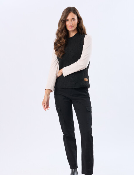 PANTALÓN CARGO SKINNY Negro