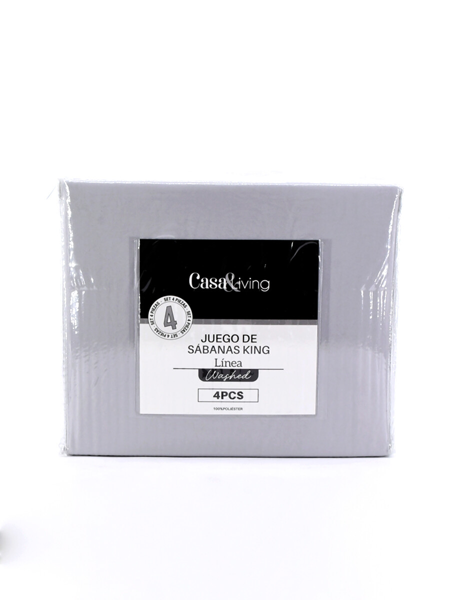 JUEGO DE SABANAS KING - GRIS 