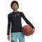 UA HG Armour LS-WHT BLK-001