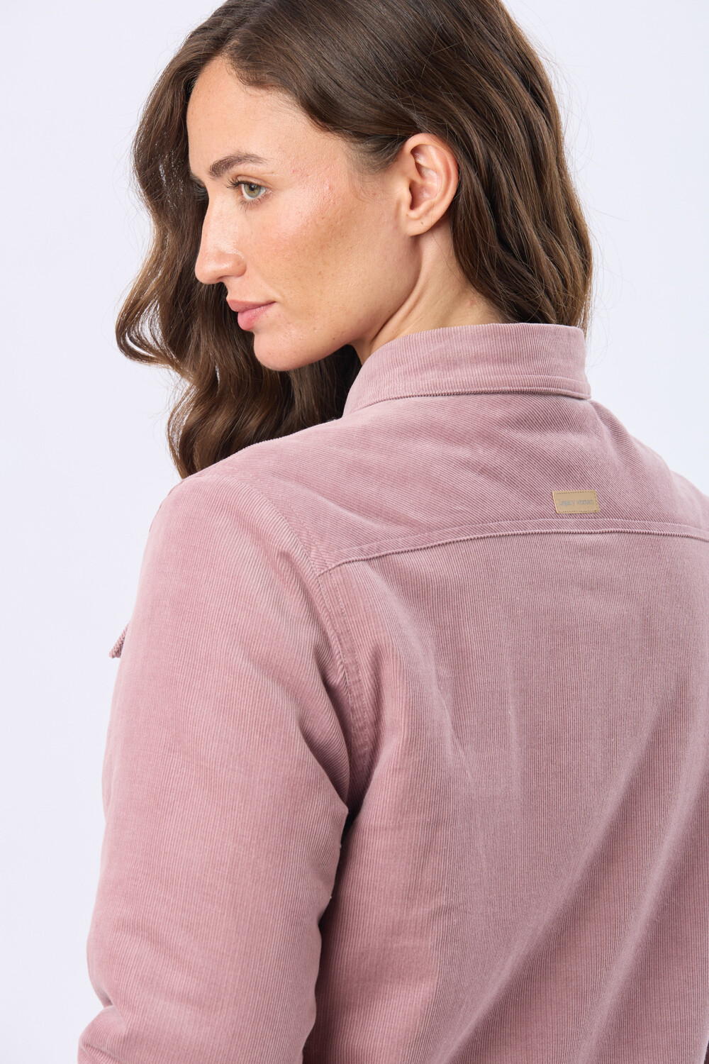 CAMPERA DE PANA Y CORDERITO Rosado