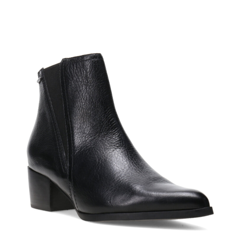 Bota de Mujer Bottero Caña Baja de Cuero Negro