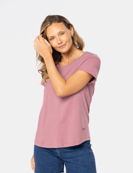 REMERA BÁSICA DE ALGODÓN Rosaoscuro