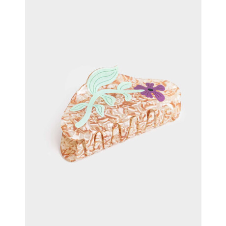 Broche Acrílico Flor Combinacion Multicolor