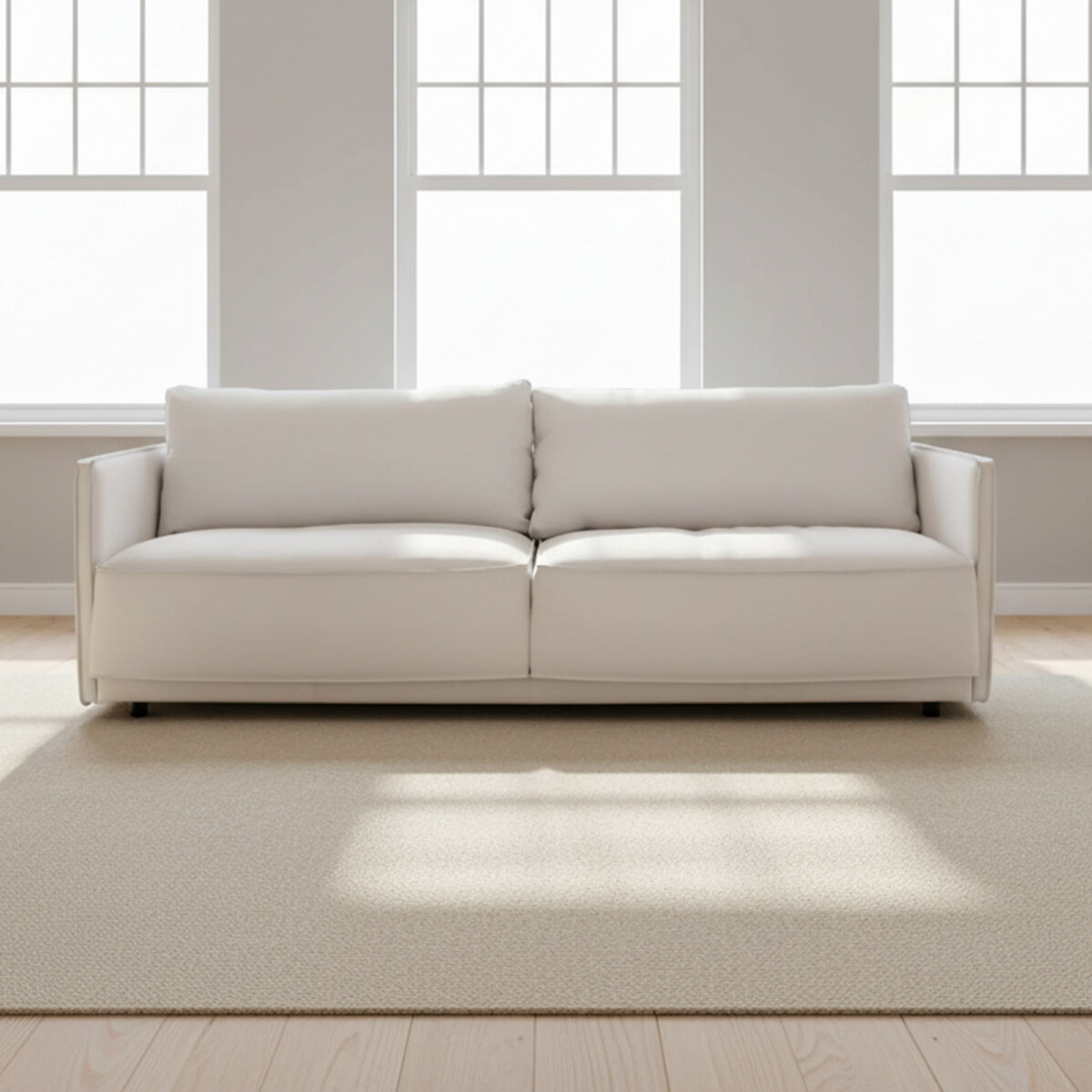 SILLÓN - CUERO-100-NATURAL BLANCO ROMEO 