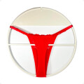 Tanga Colaless Ajustable De Encaje Rojo