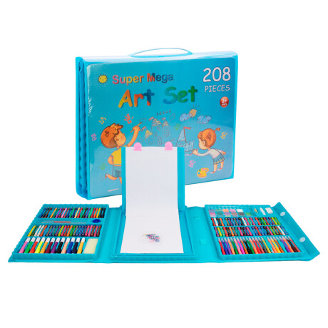 Kit Maleta Didáctica de Arte 208 Piezas AZUL