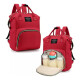 Bolso Mochila Maternal Bebe Resistente Impermeable Madre Rojo