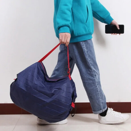 Bolsa bolso enrrollable Azul