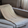 Manta para sillón y cama algodón Rombos Mostaza 180 x 130 cm