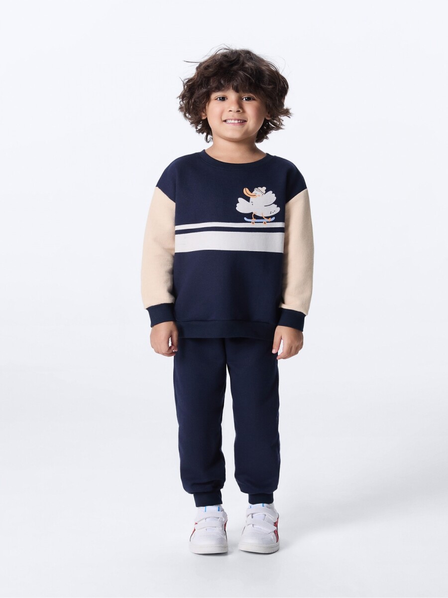 CONJUNTO INFANTIL ESTAMPADO - AZUL 