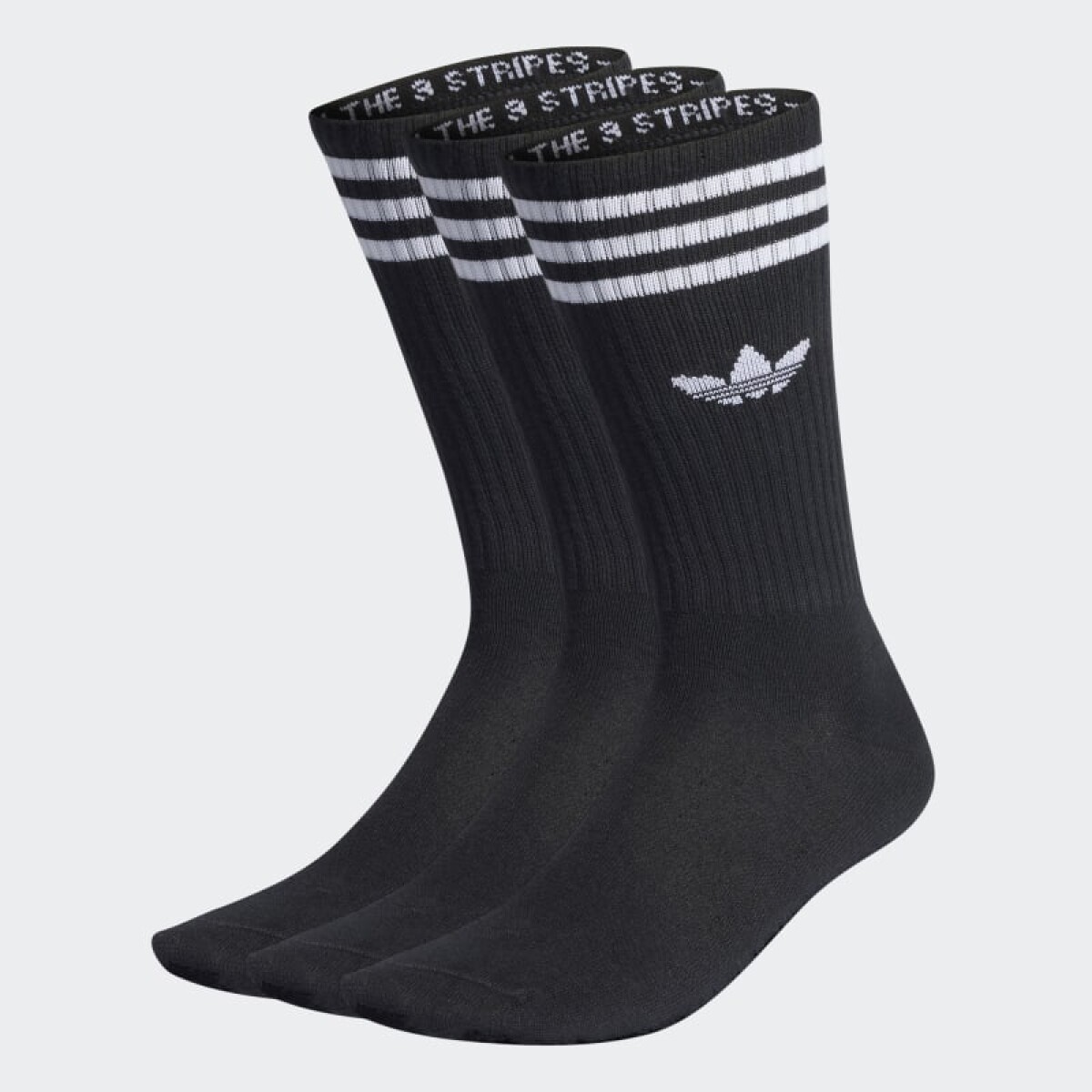 Medias Adidas High Crew 3 Pares - Negro 