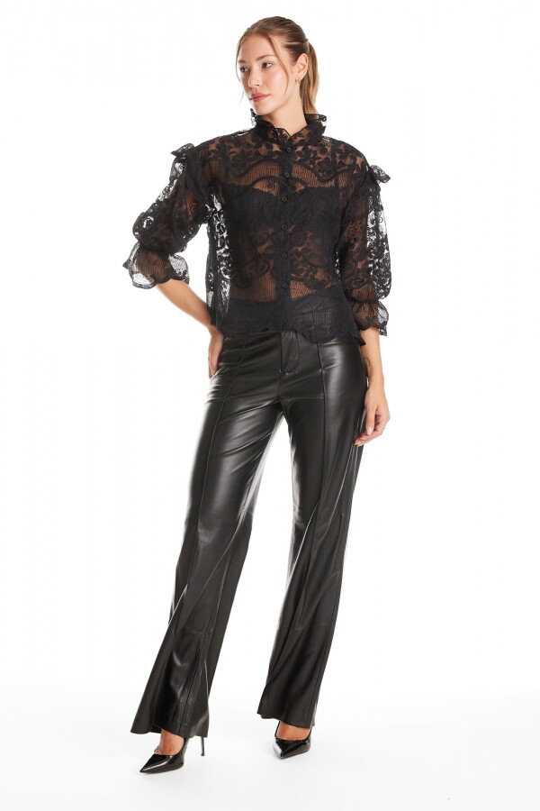 Pantalon Eco Cuero NEGRO