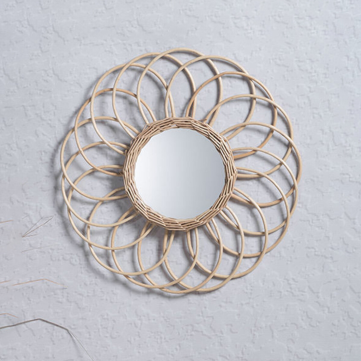 Espejo De Pared Flor N4 Grande 