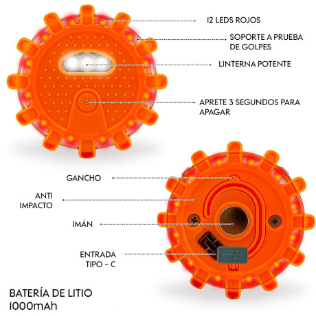 SEÑALIZACION - LUZ BALIZA LED EMERGENCIA MAGNETICA RECARGABLE - SEÑALIZACION - LUZ BALIZA LED EMERGENCIA MAGNETICA RECARGABLE -