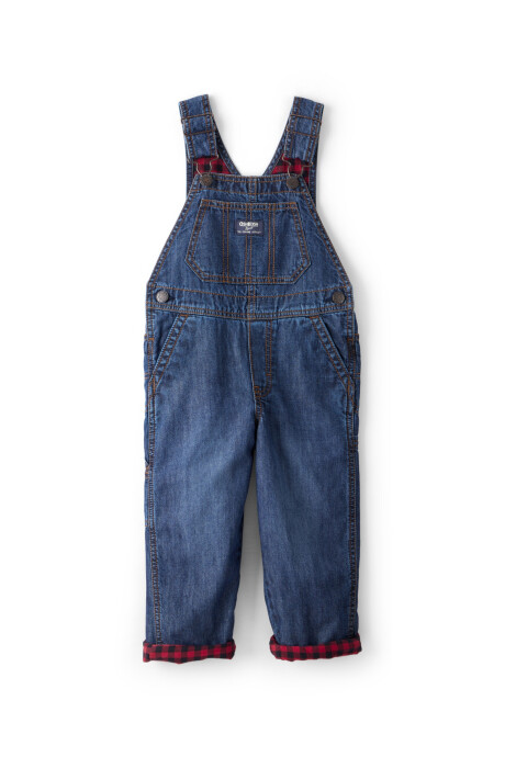 Enterito jean con forro a cuadros Sin color