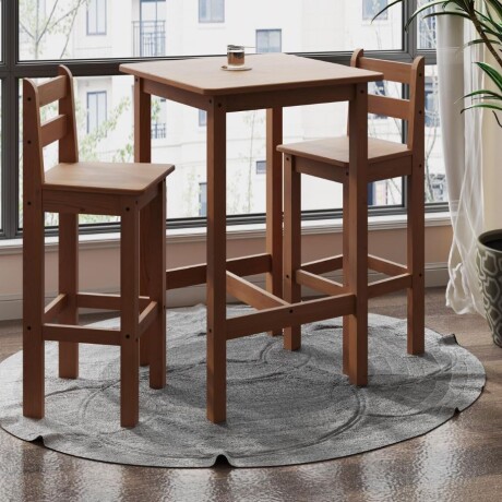 Desayunador Con 2 Banqutas Varniz Nogueira DSY2V SM-GB Desayunador Con 2 Banqutas Varniz Nogueira DSY2V SM-GB