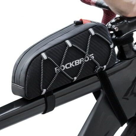 Rockbros - Bolso para Marco de Bicicleta. 1,2 Litros de Capacidad. Fácil Instalación. Color Negro. 001