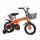 Bicicleta Para Niño Verde C/Canasto Rodado 16 Naranja