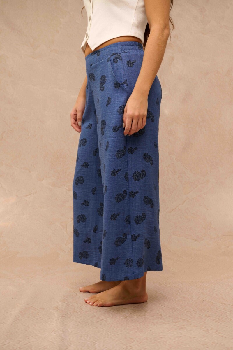 PANTALON NOOR ESTAMPADO AZUL PANTALON NOOR ESTAMPADO AZUL