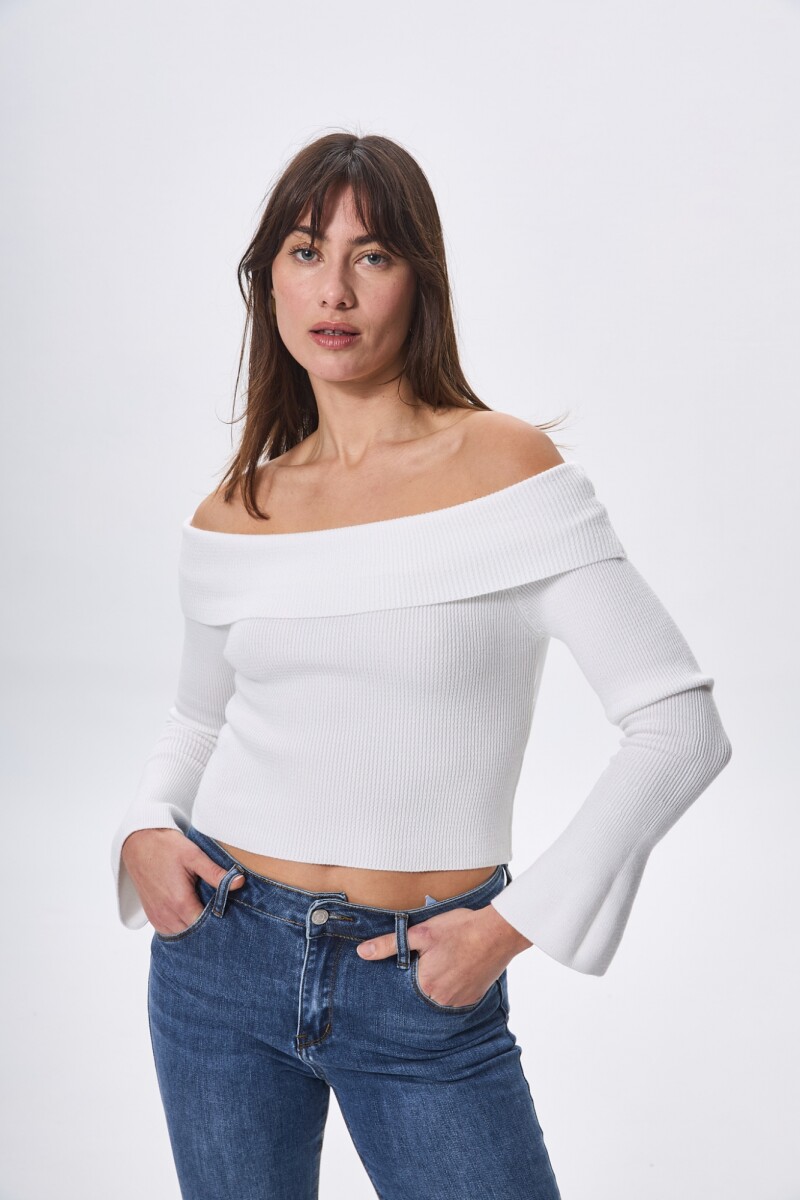 Sweater Plume Blanco