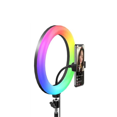 Aro de luz led RGB 26cm con soporte V01