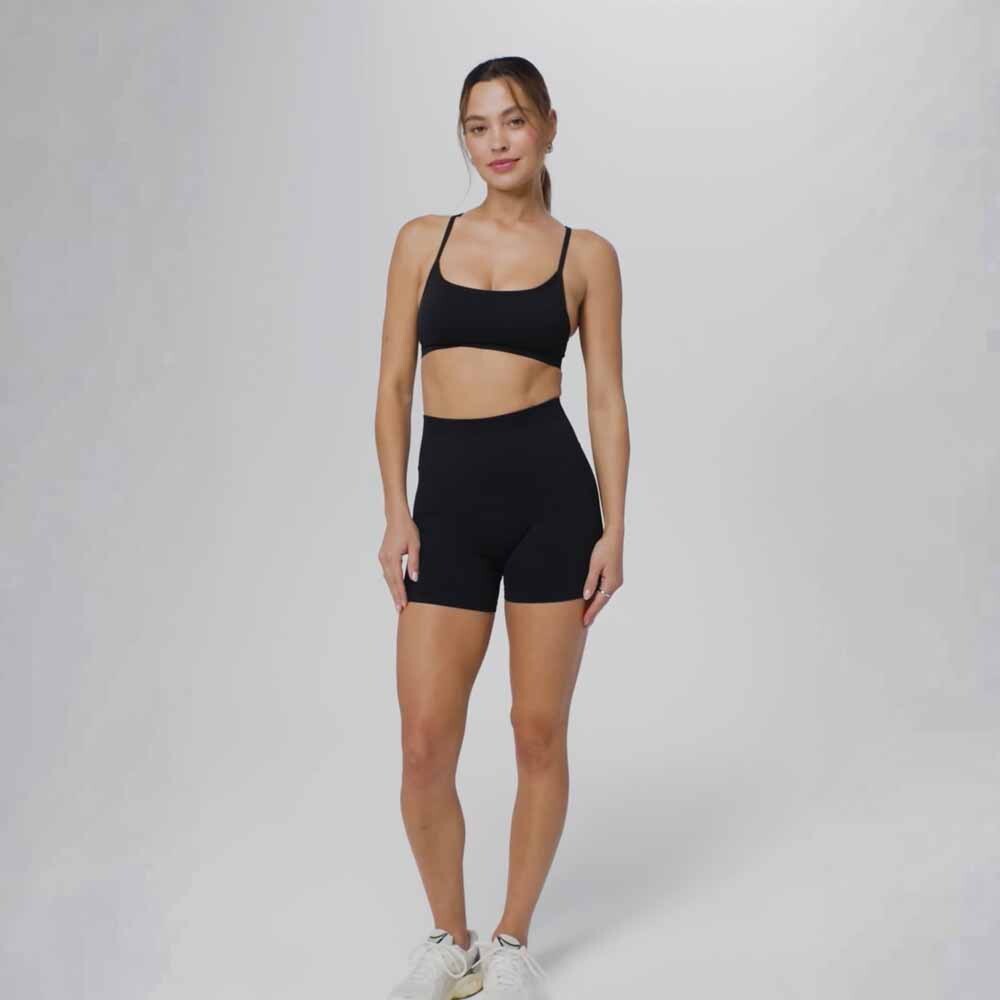 Shorts Seamless Scrunch Short 4" Mujer Oxblood/pink Crush