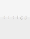 Aros Sets Cubic zirconia Set De Aros Pasantes Y Argollas Cubic - Plateado