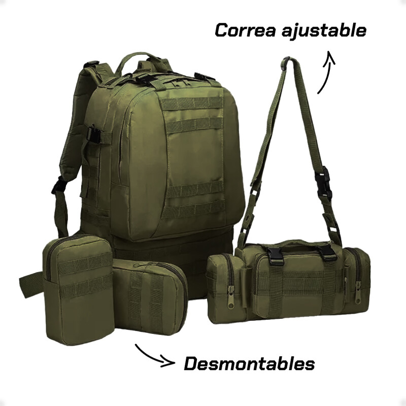 Mochila Táctica Grande Waterproof 60l Sistema Molles Verde