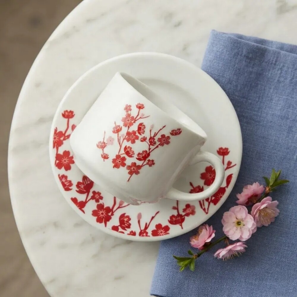 Taza te con plato Jardin Oriental 200 ml BIONA Taza te con plato Jardin Oriental 200 ml BIONA
