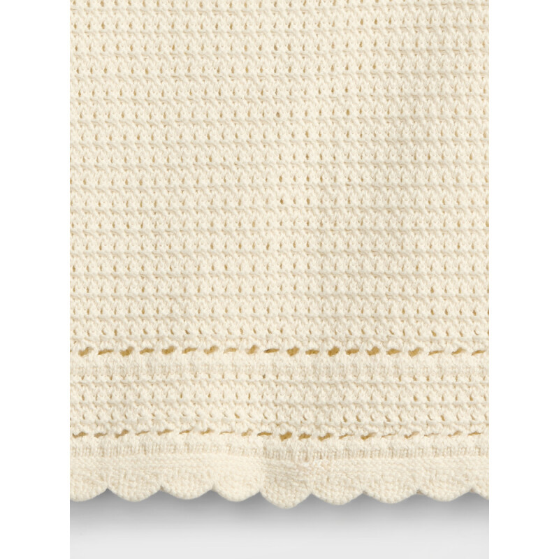 SL CROCHET BTN BACK TOP IVORY FROST