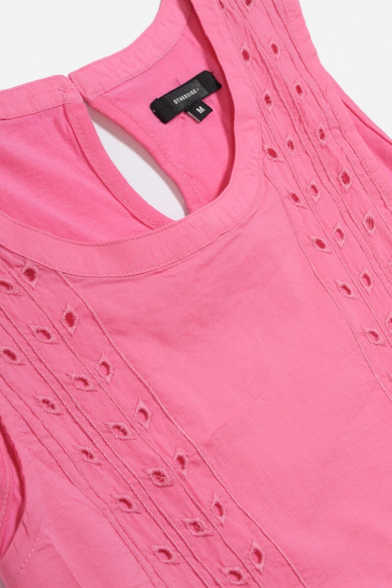 Blusa con calado FUCSIA